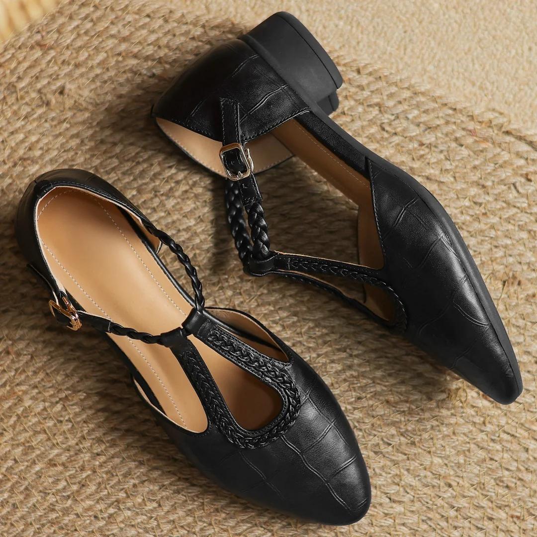 Pantofi Mary Jane din piele — imagine 12