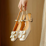 Mathilde - pantofi eleganți pentru femei cu decor floral — imagine 4