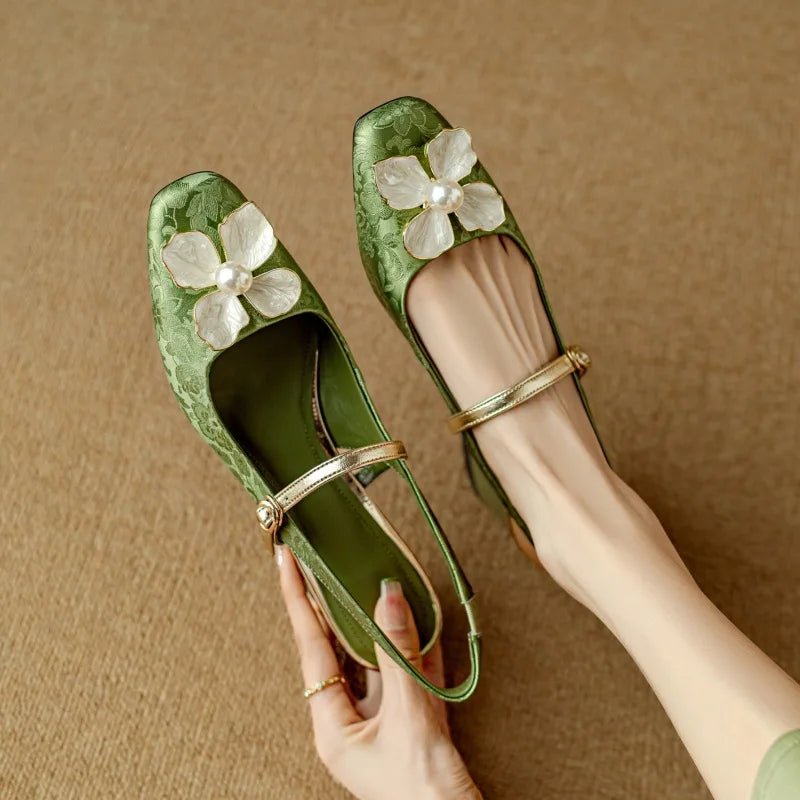 Mathilde - pantofi eleganți pentru femei cu decor floral — imagine 11