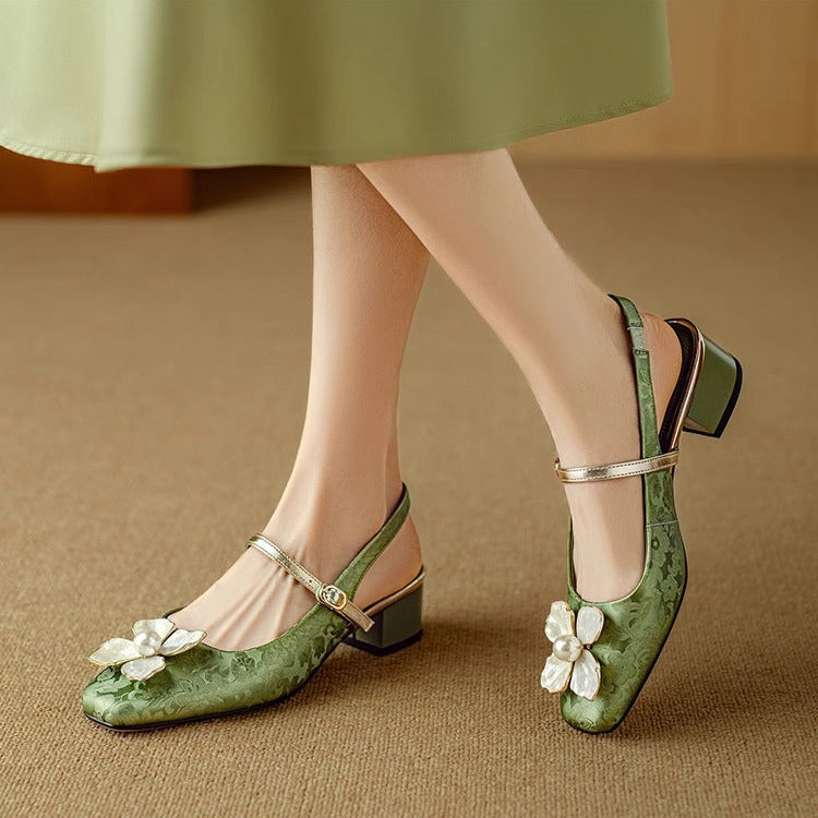 Mathilde - pantofi eleganți pentru femei cu decor floral — imagine 12
