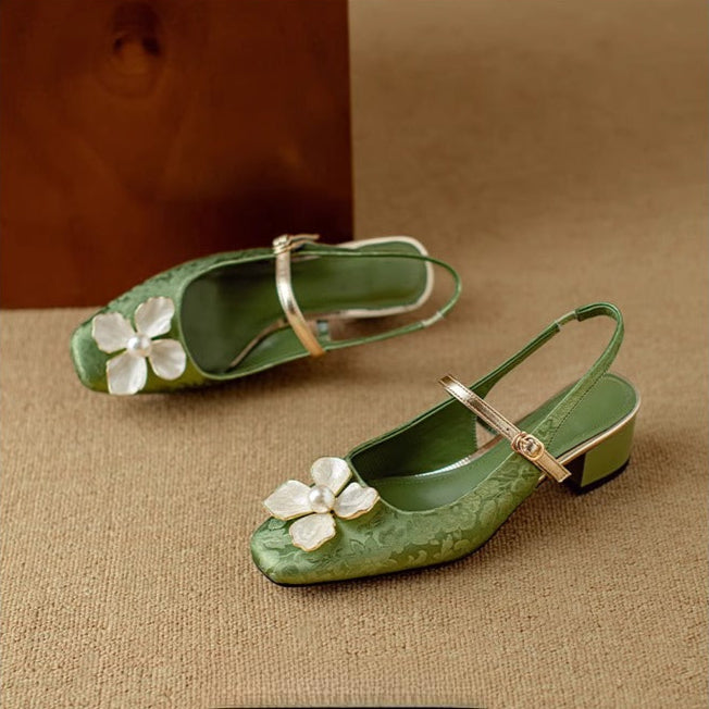 Mathilde - pantofi eleganți pentru femei cu decor floral — imagine 15