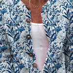 Maya - Cardigan retro cu imprimeu floral și nasturi în față — imagine 2