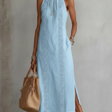 Maya - rochie midi fără mâneci cu detalii din dantelă — imagine 1