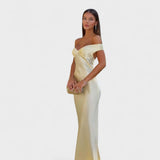 Megan - Rochie maxi din satin — imagine 1