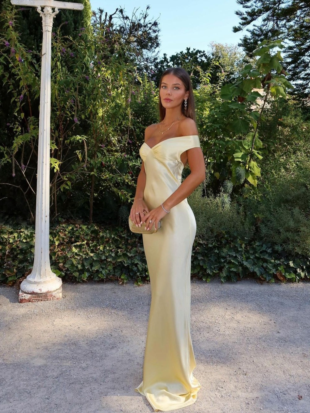 Megan - Rochie maxi din satin — imagine 2
