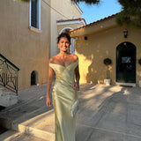 Megan - Rochie maxi din satin — imagine 5