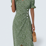 Meredith - Rochie cu imprimeu floral și decolteu în V — imagine 1