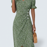 Meredith - Rochie cu imprimeu floral și decolteu în V — imagine 1