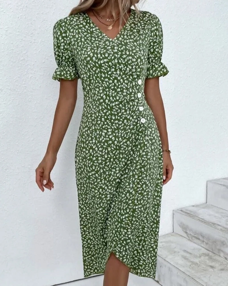 Meredith - Rochie cu imprimeu floral și decolteu în V — imagine 2