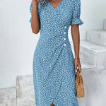 Meredith - Rochie cu imprimeu floral și decolteu în V — imagine 5