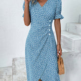 Meredith - Rochie cu imprimeu floral și decolteu în V — imagine 5
