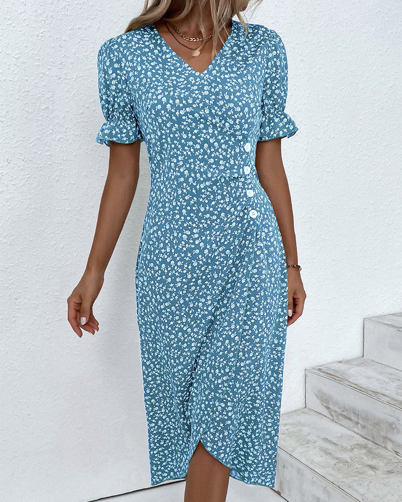Meredith - Rochie cu imprimeu floral și decolteu în V — imagine 9
