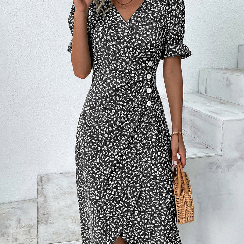 Meredith - Rochie cu imprimeu floral și decolteu în V — imagine 11
