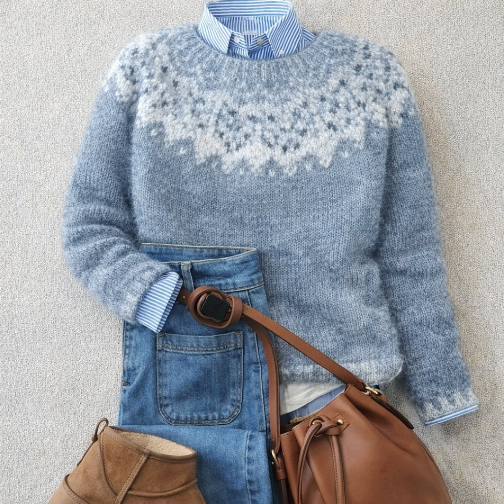 Mia - pulover clasic retro tricotat — imagine 1