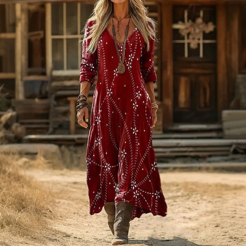 Millie - rochie casual cu mânecă lungă și inspirație retro — imagine 1