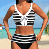 Molly - Bikini cu talie înaltă și dungi — imagine 3