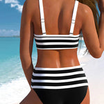 Molly - Bikini cu talie înaltă și dungi — imagine 5