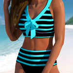 Molly - Bikini cu talie înaltă și dungi — imagine 7