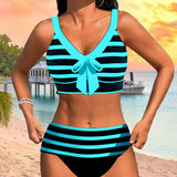 Molly - Bikini cu talie înaltă și dungi — imagine 8