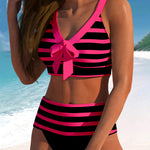 Molly - Bikini cu talie înaltă și dungi — imagine 9