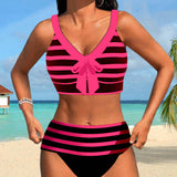 Molly - Bikini cu talie înaltă și dungi — imagine 11