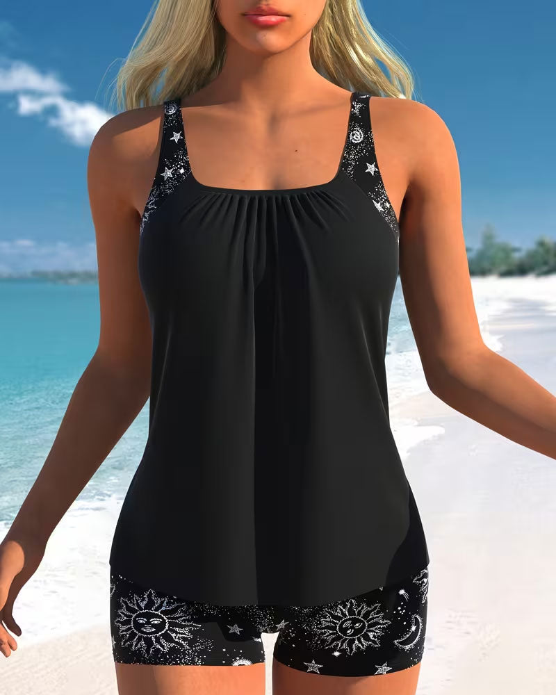 Monica - Tankini cu imprimeu solar — imagine 1