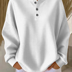 Pulover texturat Nancy – Henley — imagine 2