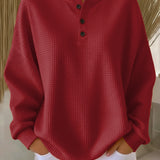 Pulover texturat Nancy – Henley — imagine 3