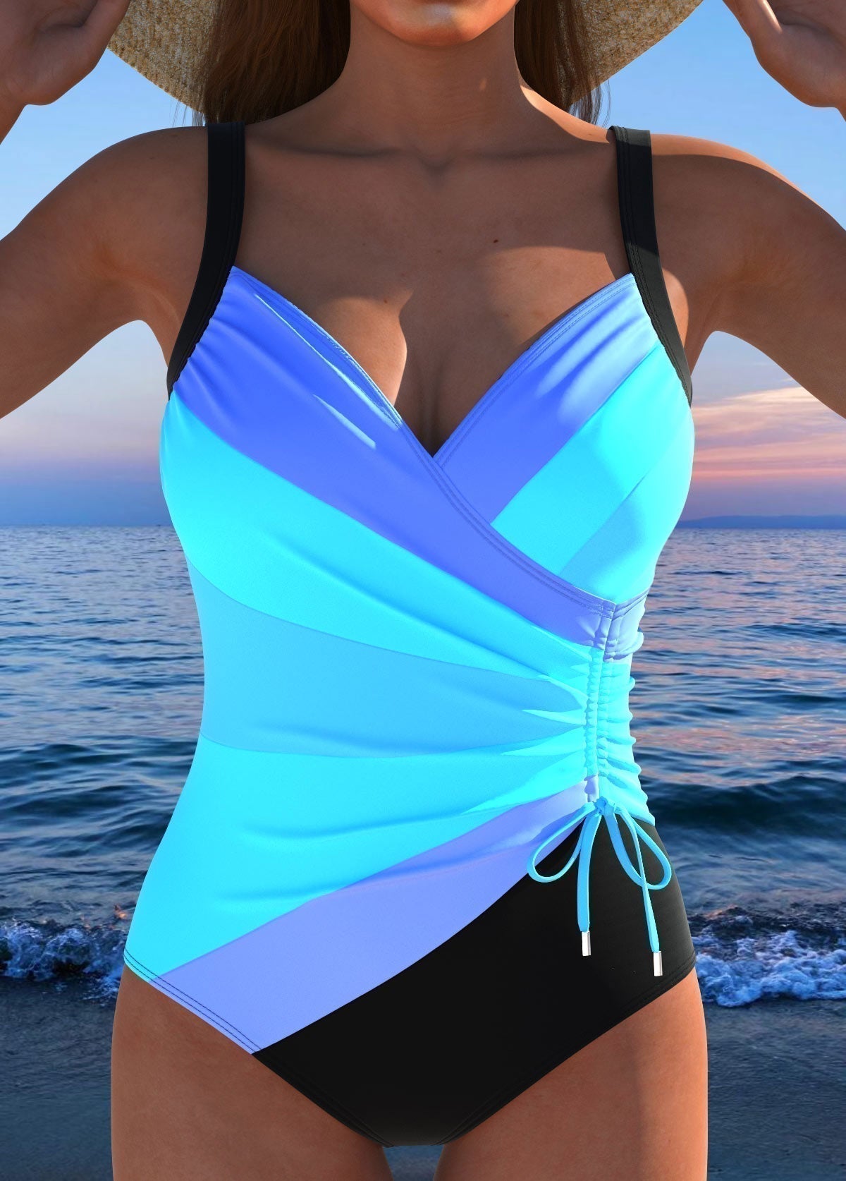 Naomi – costum de baie elegant cu model colorat — imagine 4