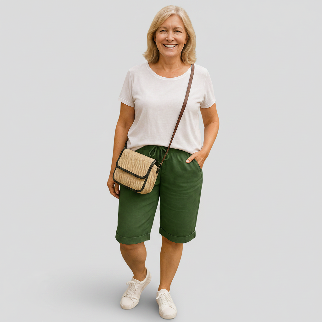 Natalia - pantaloni scurți confortabili din bumbac — imagine 3