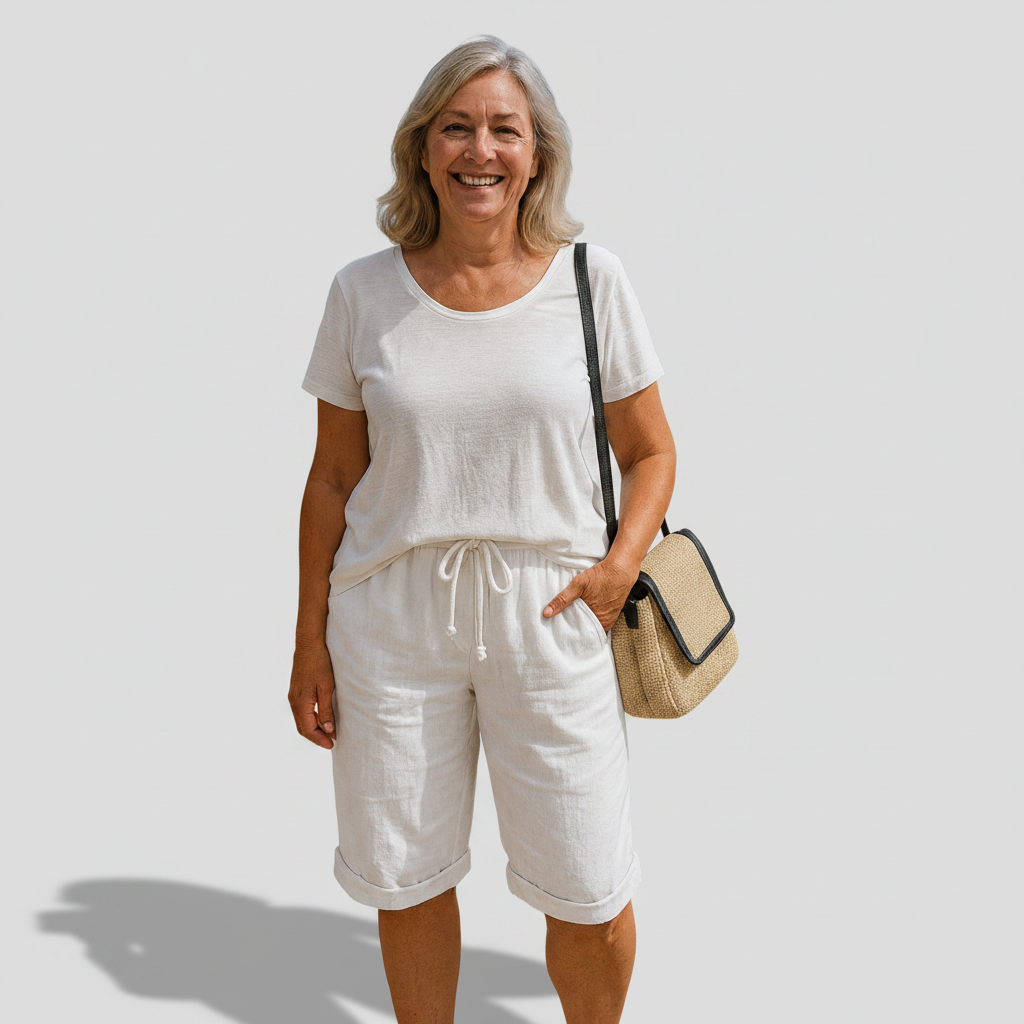 Natalia - pantaloni scurți confortabili din bumbac — imagine 5