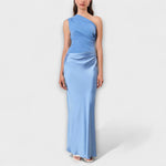 Rochie asimetrică din satin Natalie — imagine 10