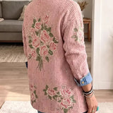 Natalie - Sacou retro din denim cu model patchwork — imagine 2