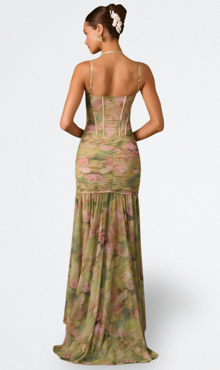 Nina - rochie lungă cu dantelă — imagine 3