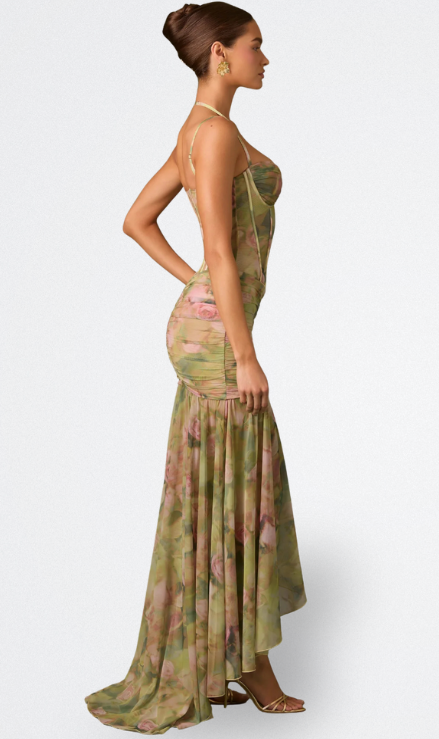 Nina - rochie lungă cu dantelă — imagine 4