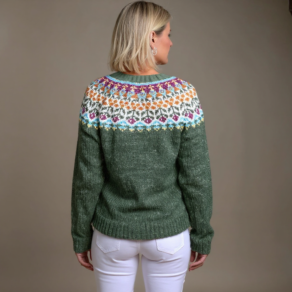 Nina - cardigan islandez retro — imagine 3