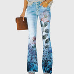 Pantaloni de damă cu flori — imagine 3