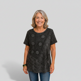 Nora - top drapat boho — imagine 1