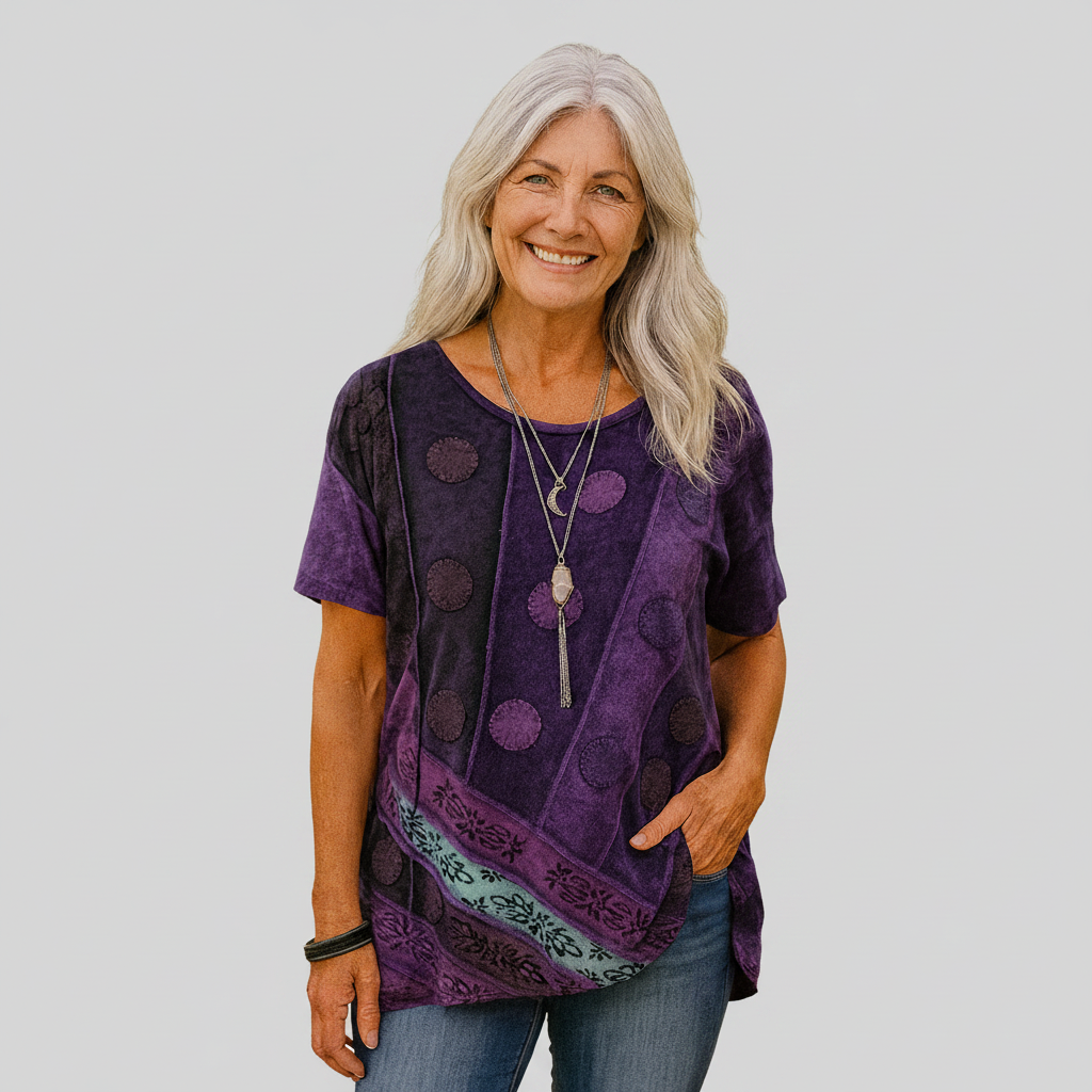 Nora - top drapat boho — imagine 2