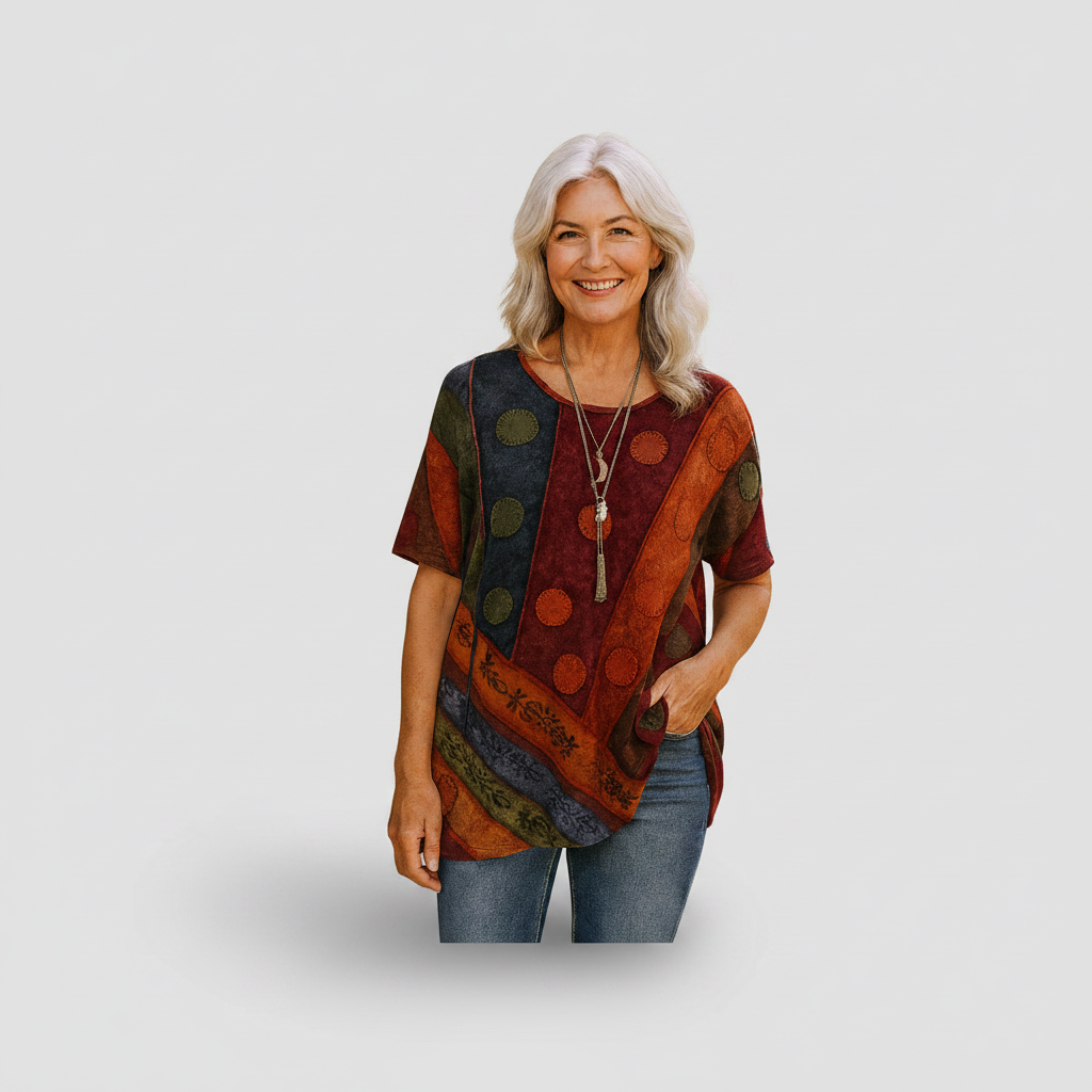 Nora - top drapat boho — imagine 3