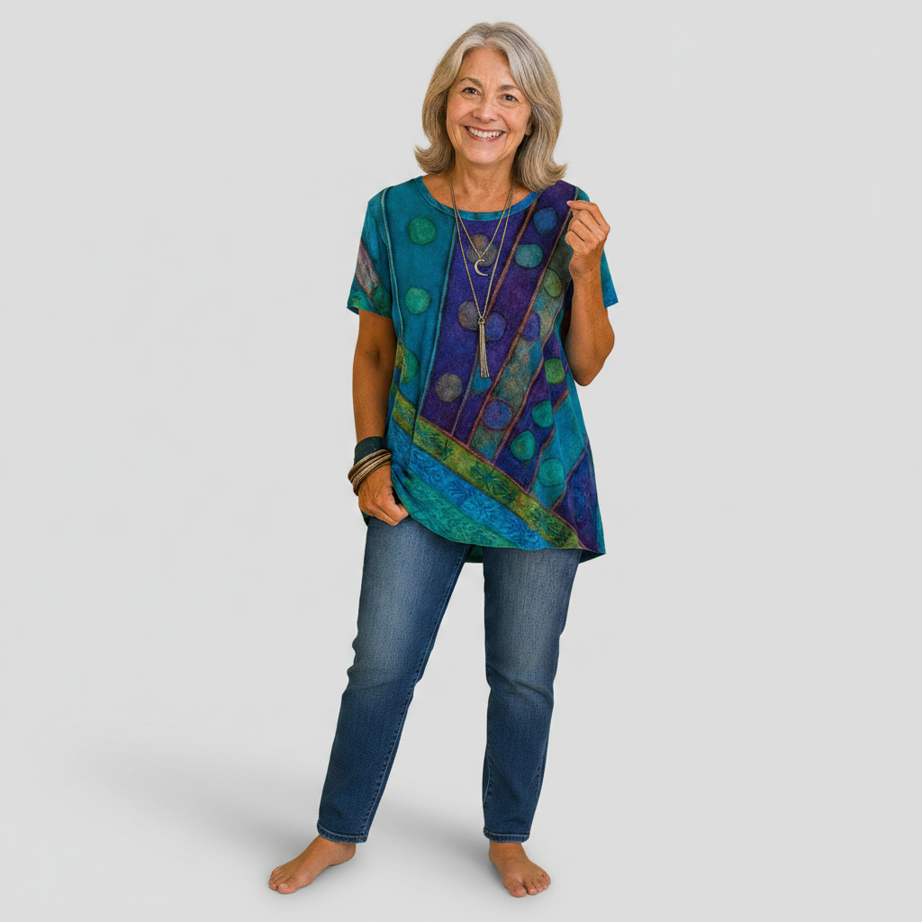 Nora - top drapat boho — imagine 4