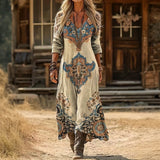 Nora - rochie casual cu mânecă lungă, inspirație retro — imagine 1