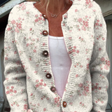 Paige - Cardigan tricotat cu imprimeu floral retro — imagine 1