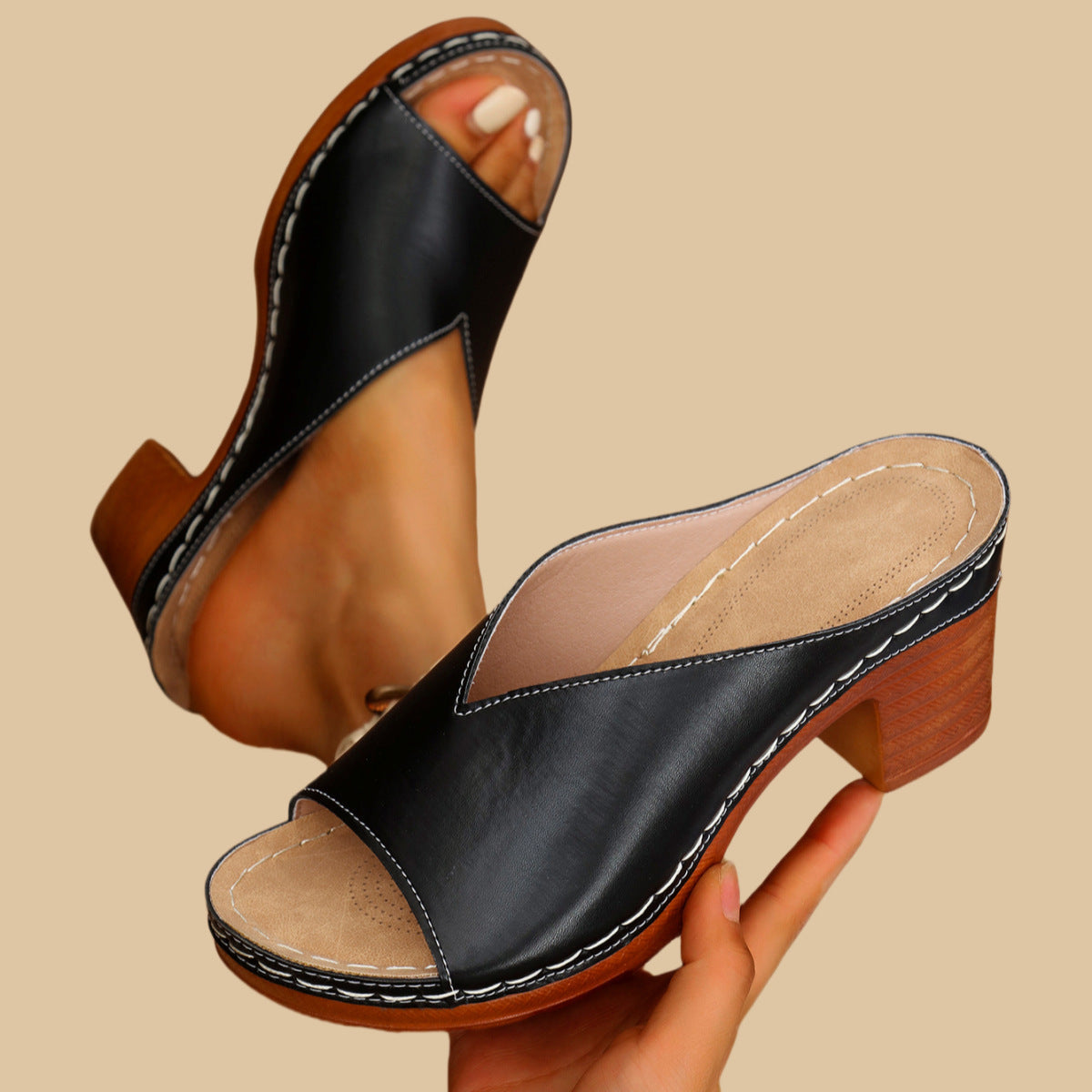 Paisley - sandale elegante cu toc — imagine 4