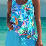 Phoebe - tankini elegant cu efect de control al abdomenului și pantaloni scurți asortați — imagine 2