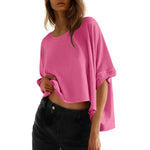 Phoebe - Tricou clasic supradimensionat pentru femei, croială lejeră — imagine 4