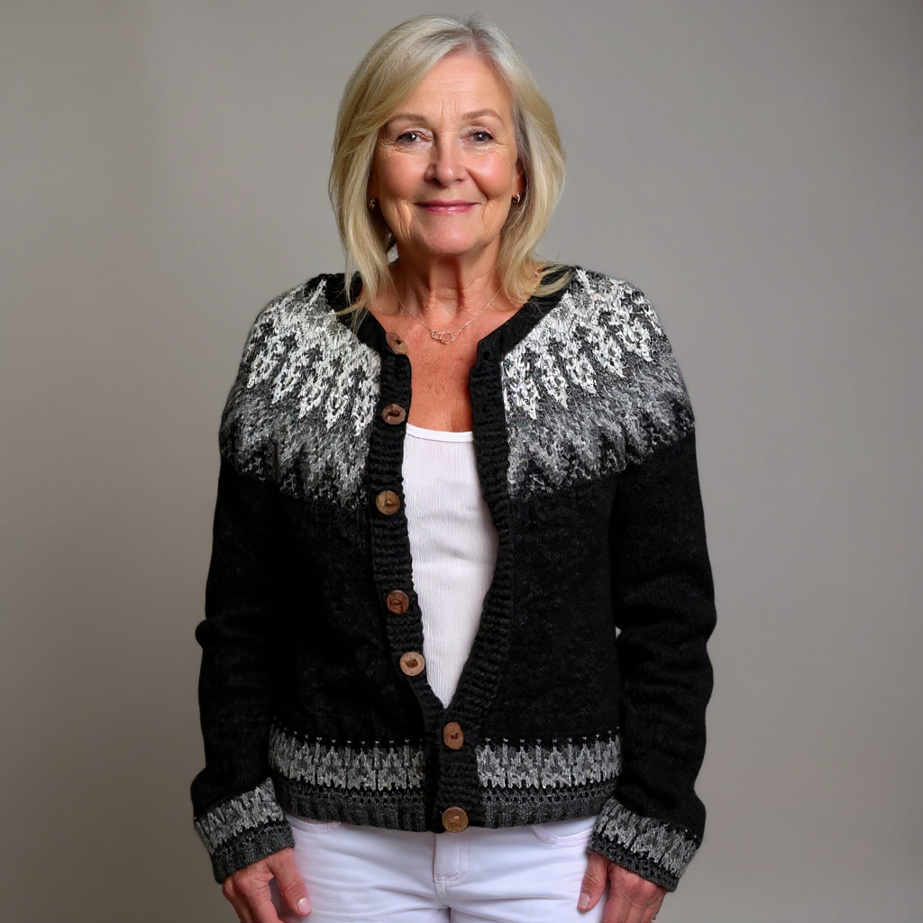 Phoebe - Cardigan islandez retro — imagine 1