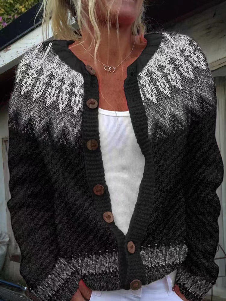 Phoebe - Cardigan islandez retro — imagine 2