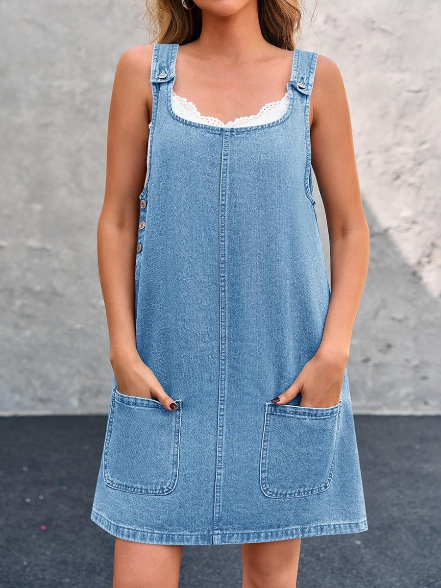 Piper - rochie salopetă casual din denim — imagine 4