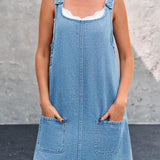 Piper - rochie salopetă casual din denim — imagine 4